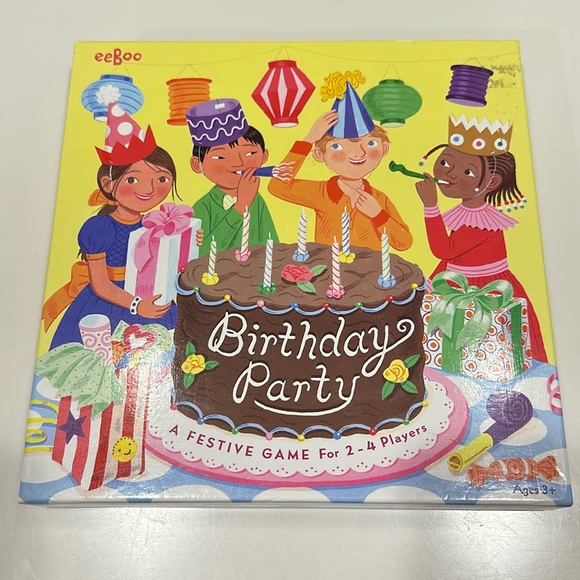 EEBOO BIRTHDAY PARTY GAME Spinner Game Ages 3 and up 2-4 Players - Complete - Picture 1 of 12